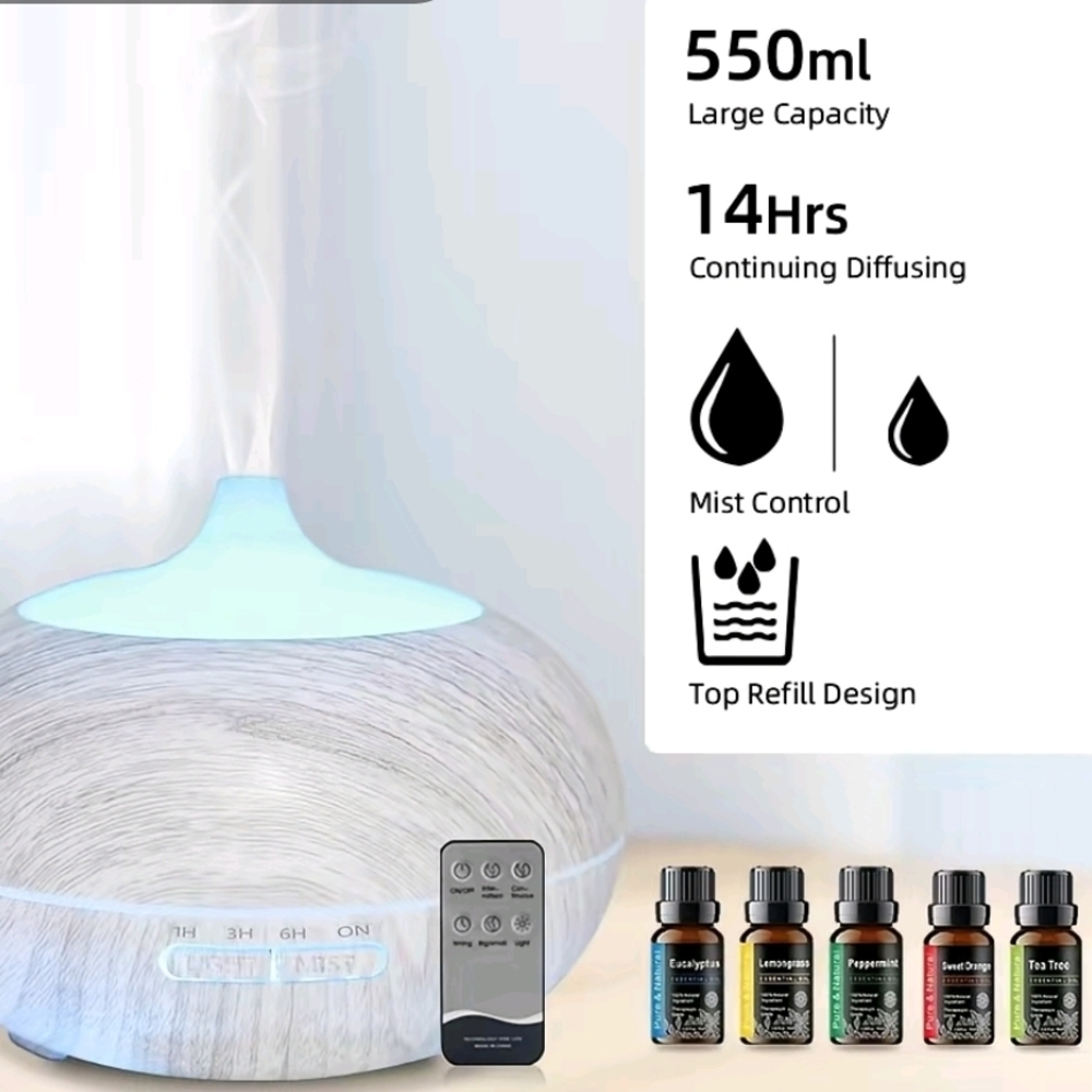Aromatherapy Diffuser with Remote Control - Silver - Picture 5 of 8